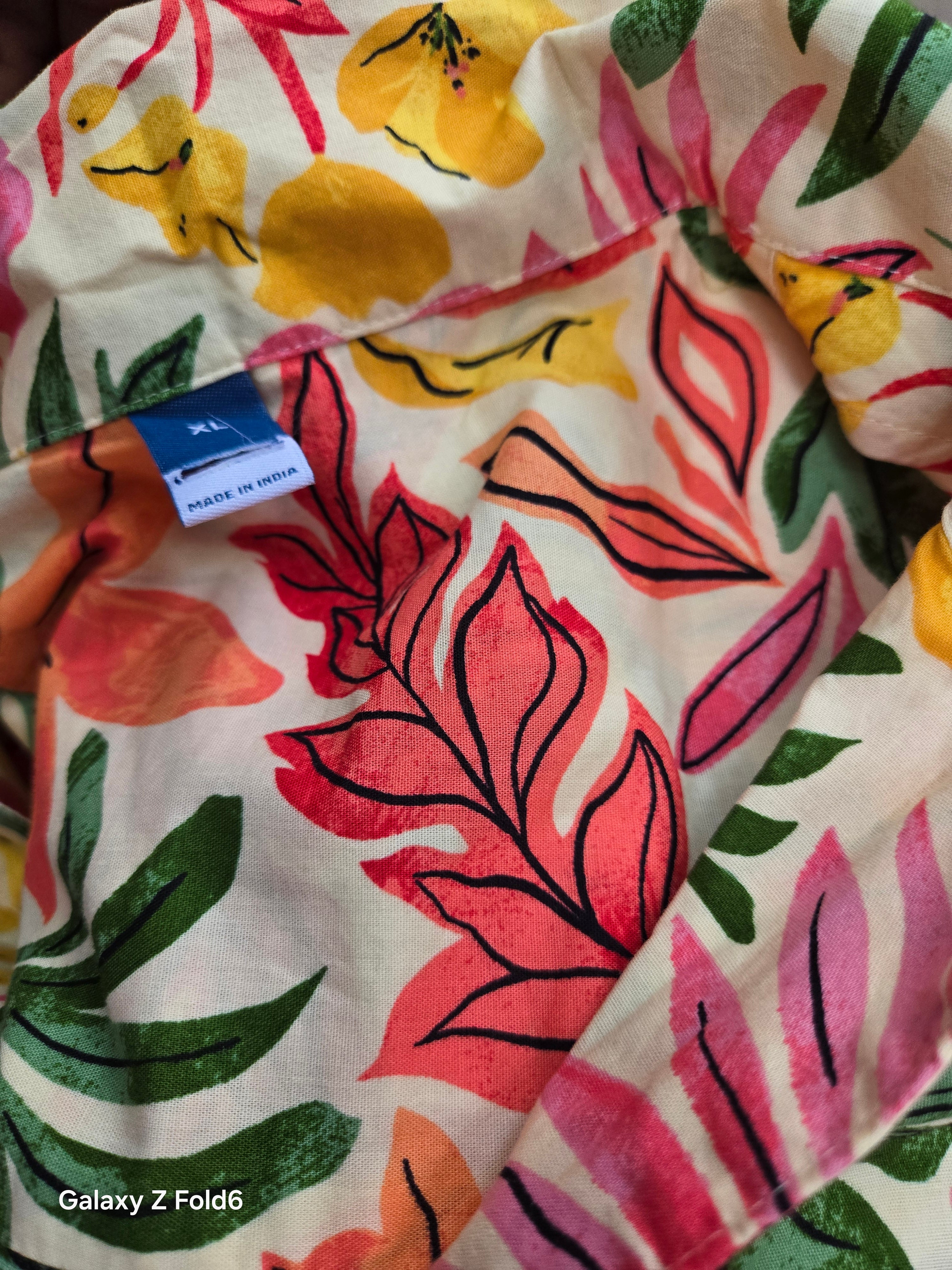 Floral Over Size Shirt