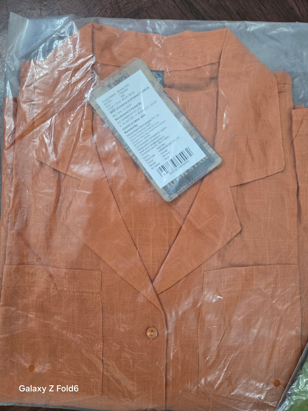 Linen Crop collar Shirt