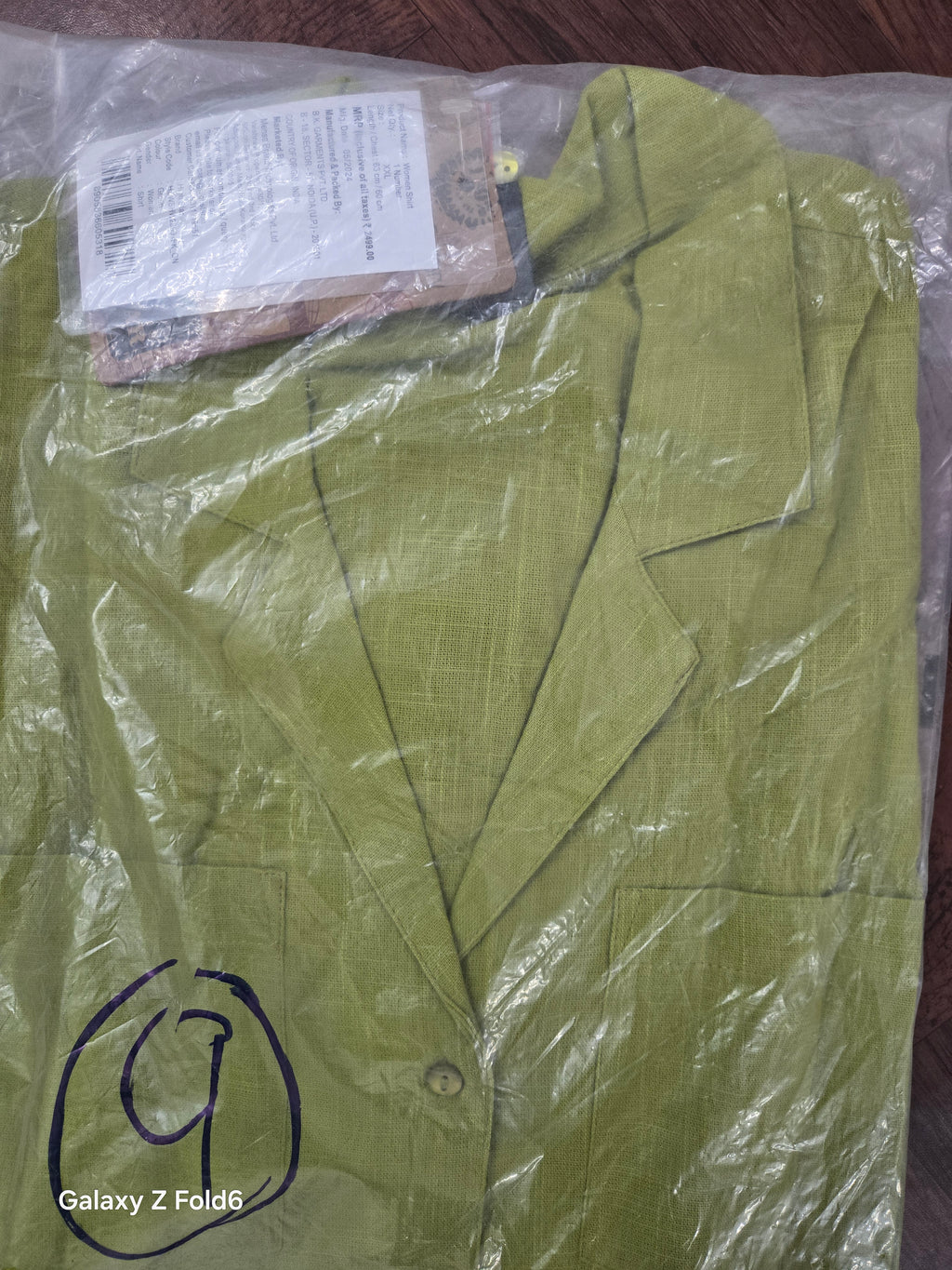 Linen Crop collar Shirt