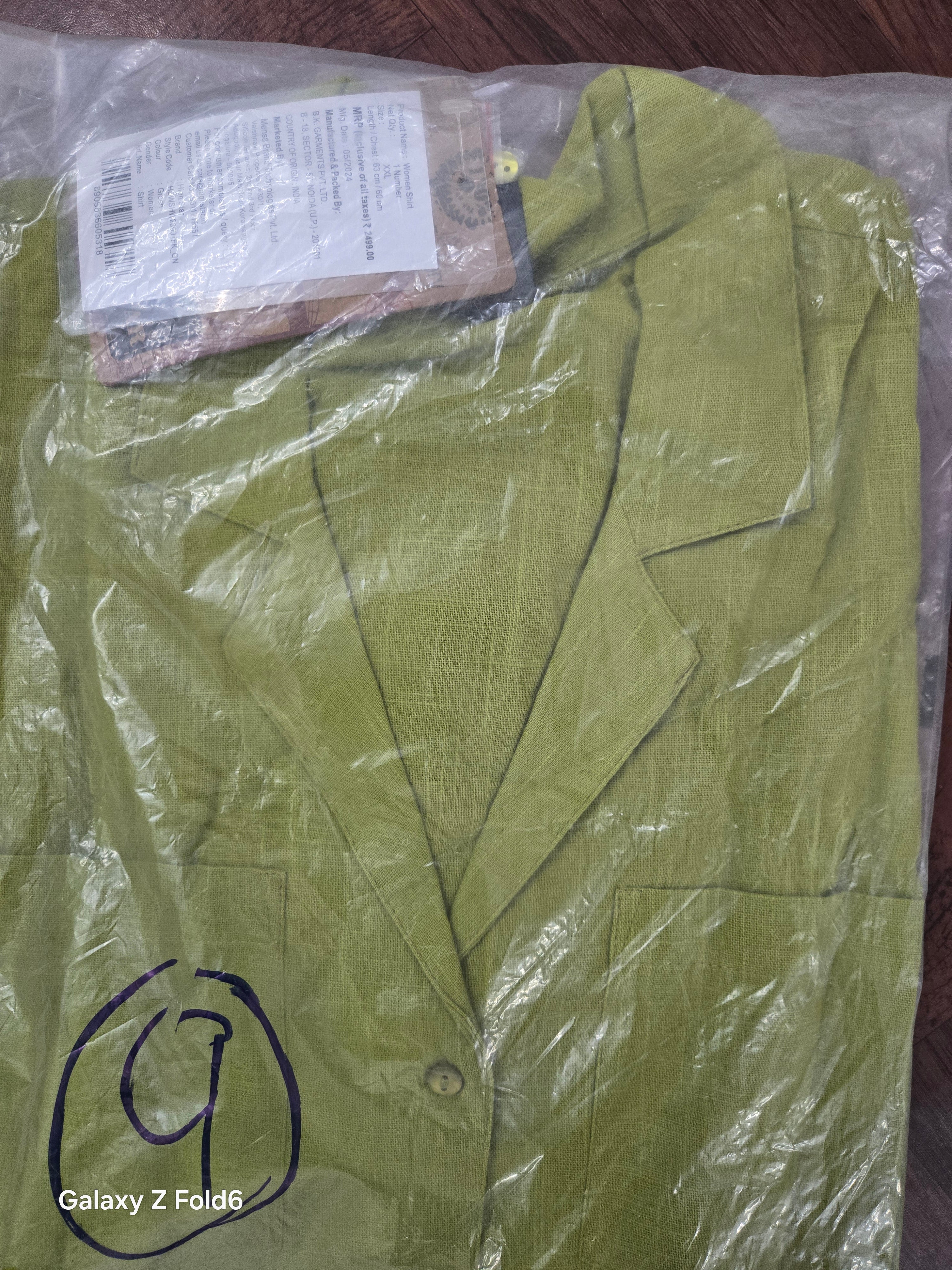 Linen Crop collar Shirt