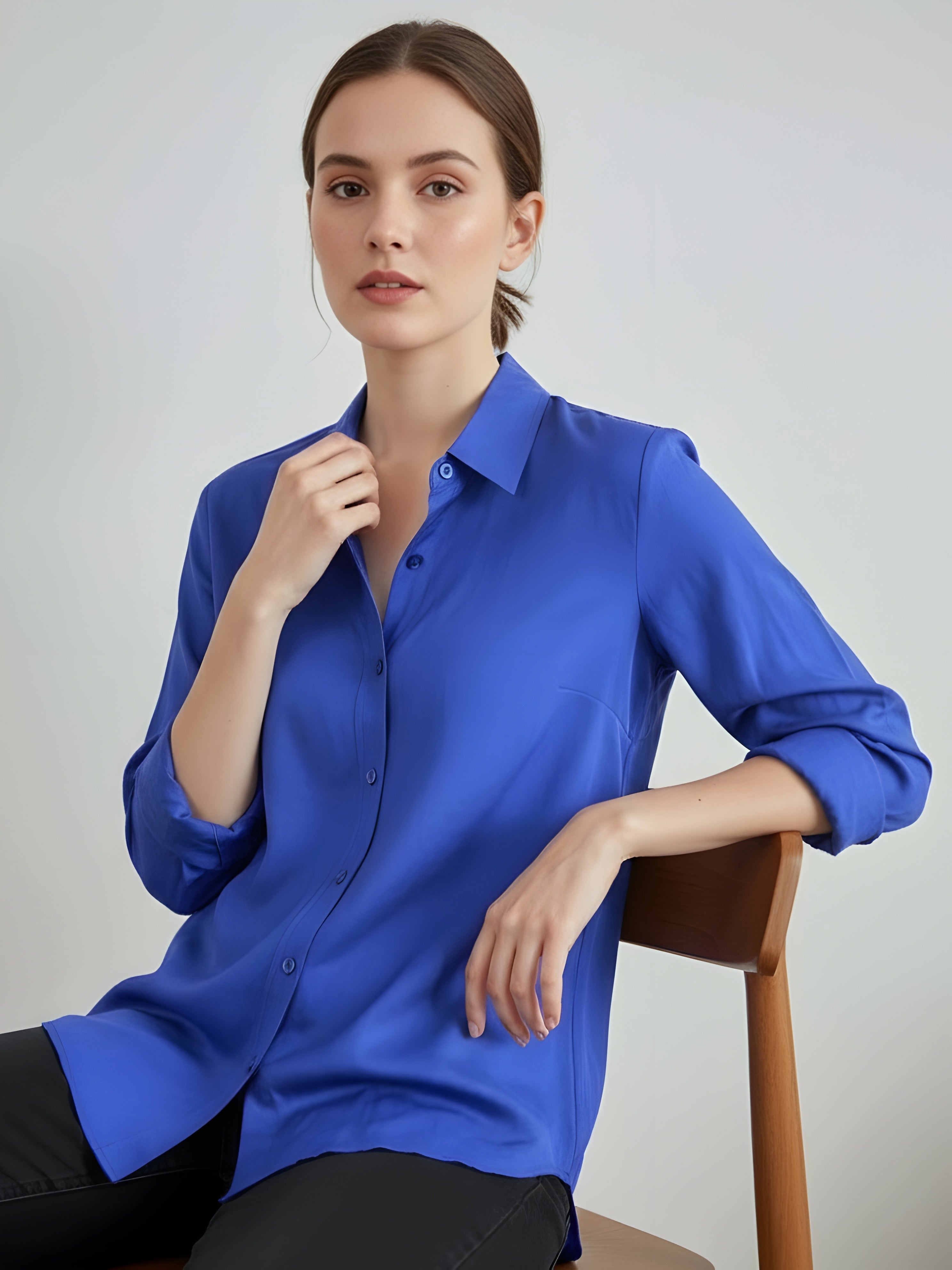 Royal Blue Button-Down Shirt